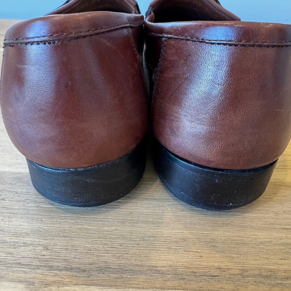 Stacy Adams Men 10 M Brown Leather Kiltie Tassel Loafer 25985 Comfort Plus - Picture 11 of 16